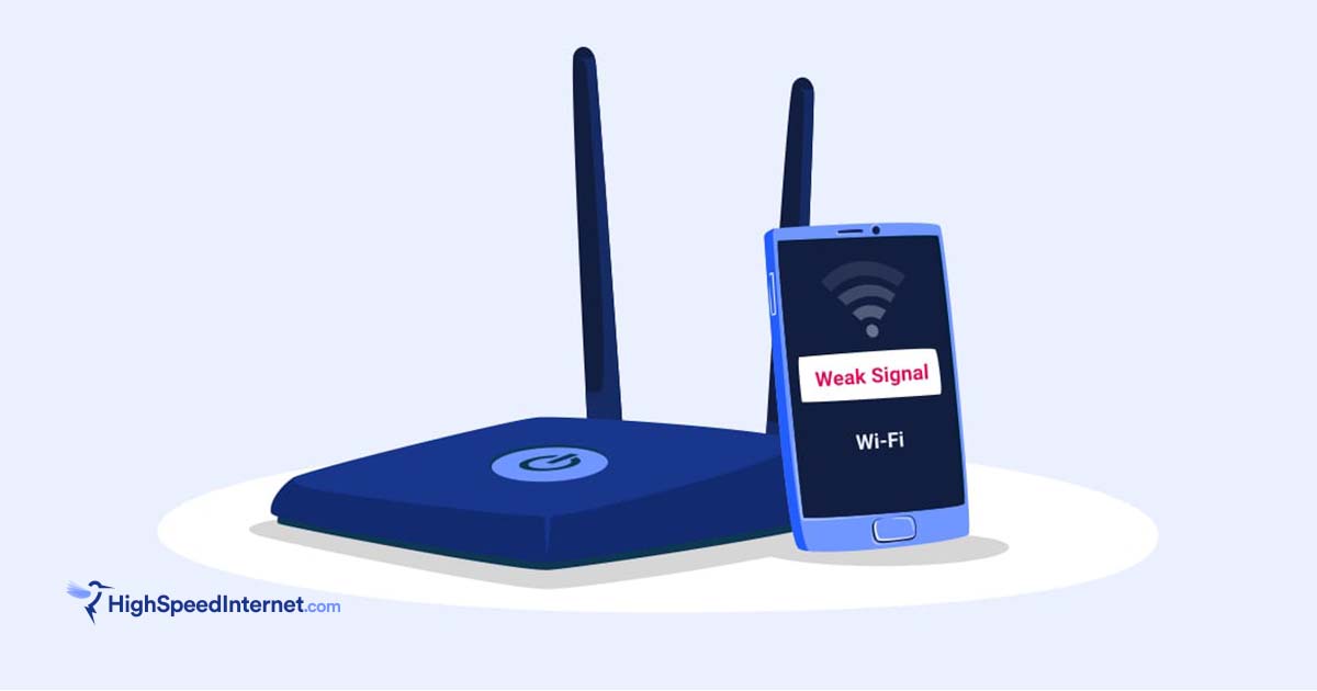 illustration of router next to phone